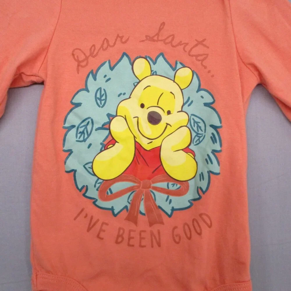 Disney Baby pooh bear Santa One Piece Orange Baby | 18M‎